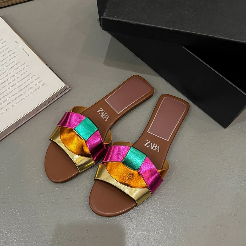 Sienna Woven Slide Sandals - Image 10