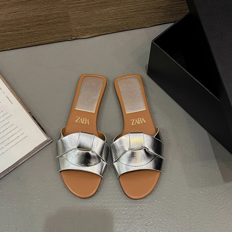 Sienna Woven Slide Sandals - Image 9