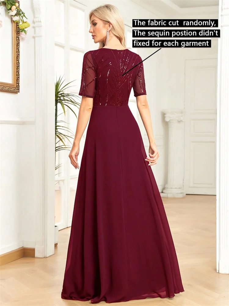 Burgundy Grace Evening Gown - Image 2
