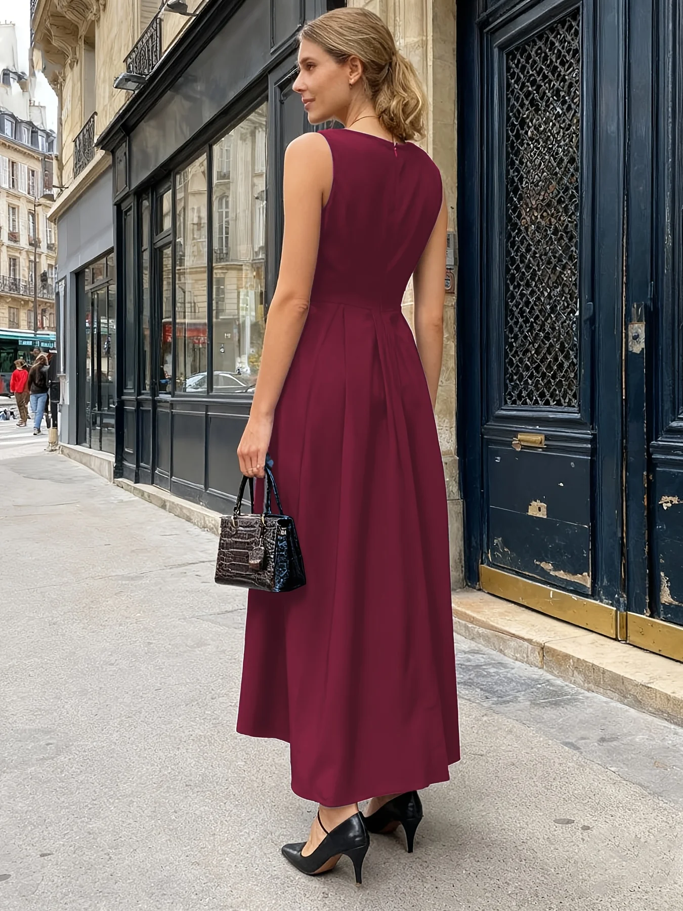 Midnight Grace Midi Dress - Image 3