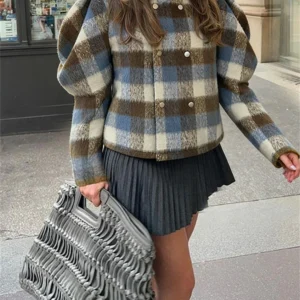 Highland Plaid Wool Jacket 2026