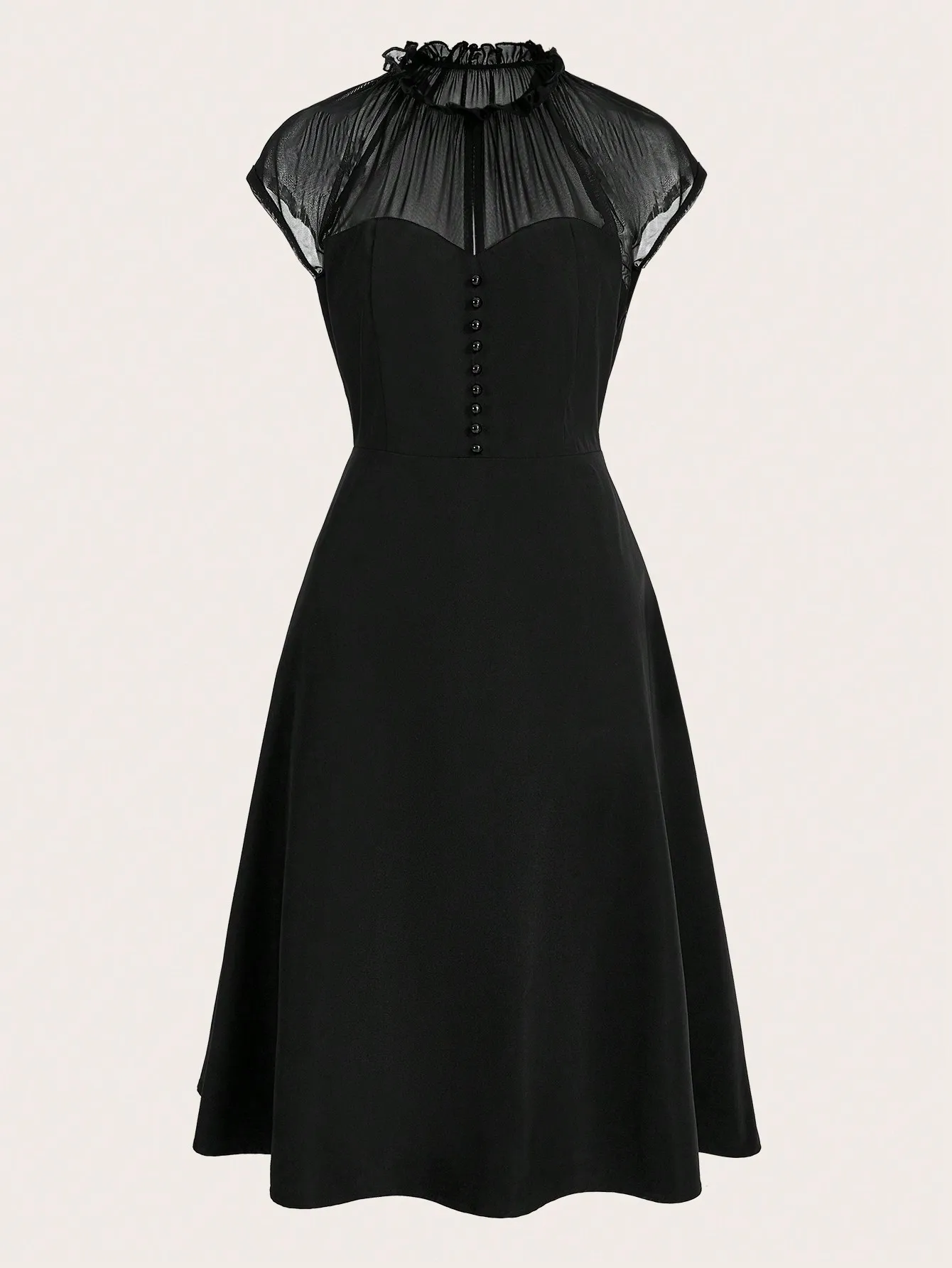 Evelyn Sheer Elegance Dress - Image 3