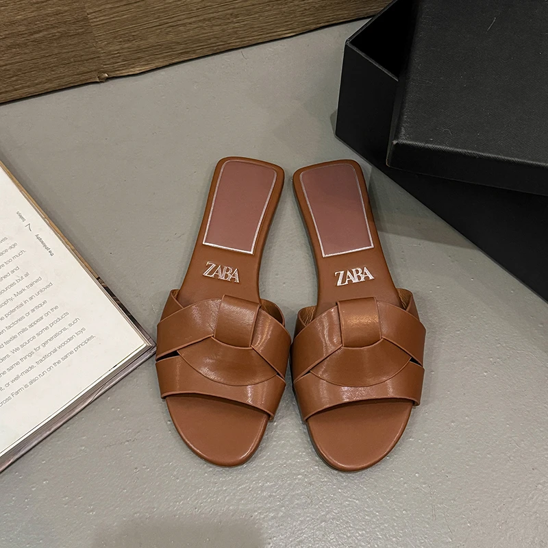 Sienna Woven Slide Sandals - Image 2