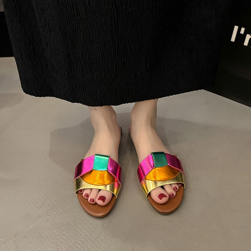 Sienna Woven Slide Sandals - Image 4