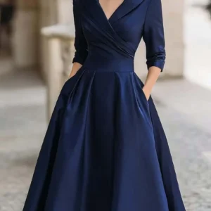 Midnight Elegance Midi Dress