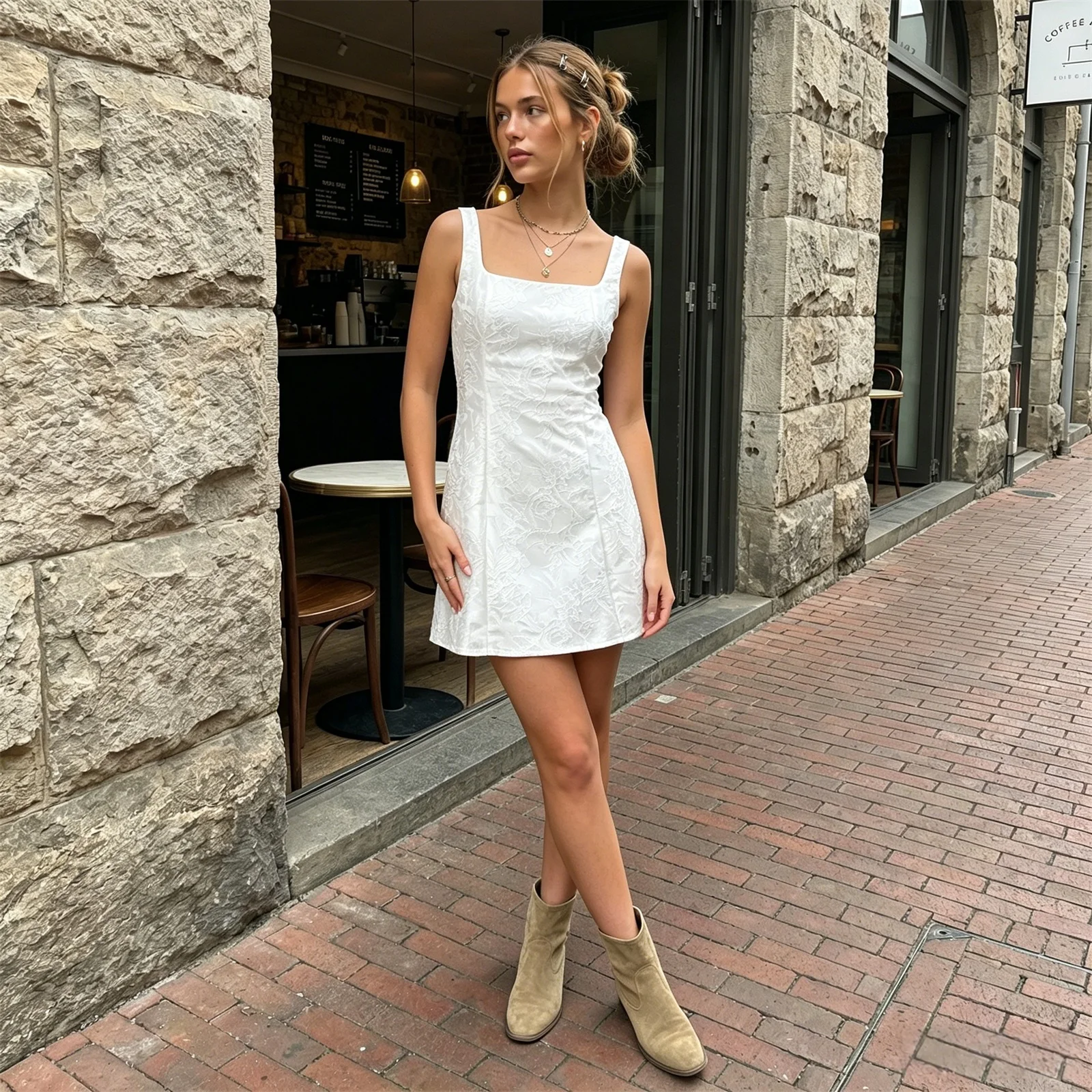 Coastal Pearl Mini Dress - Image 5