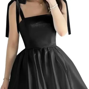 Midnight Bow Mini Dress