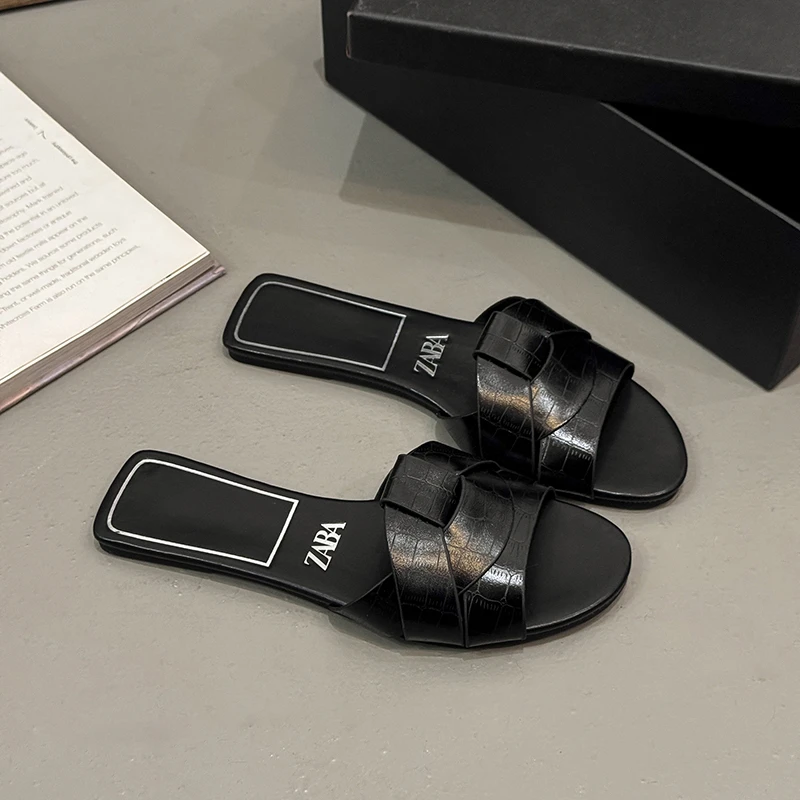 Sienna Woven Slide Sandals - Image 3