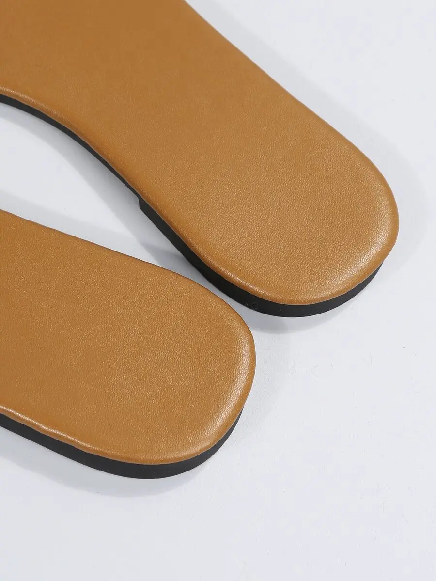 Fashionable Outdoors Flat Slippers For Women, Clear Single Band PVC Open Toe Slide Sandals,Spring Summer Outfits - Image 6