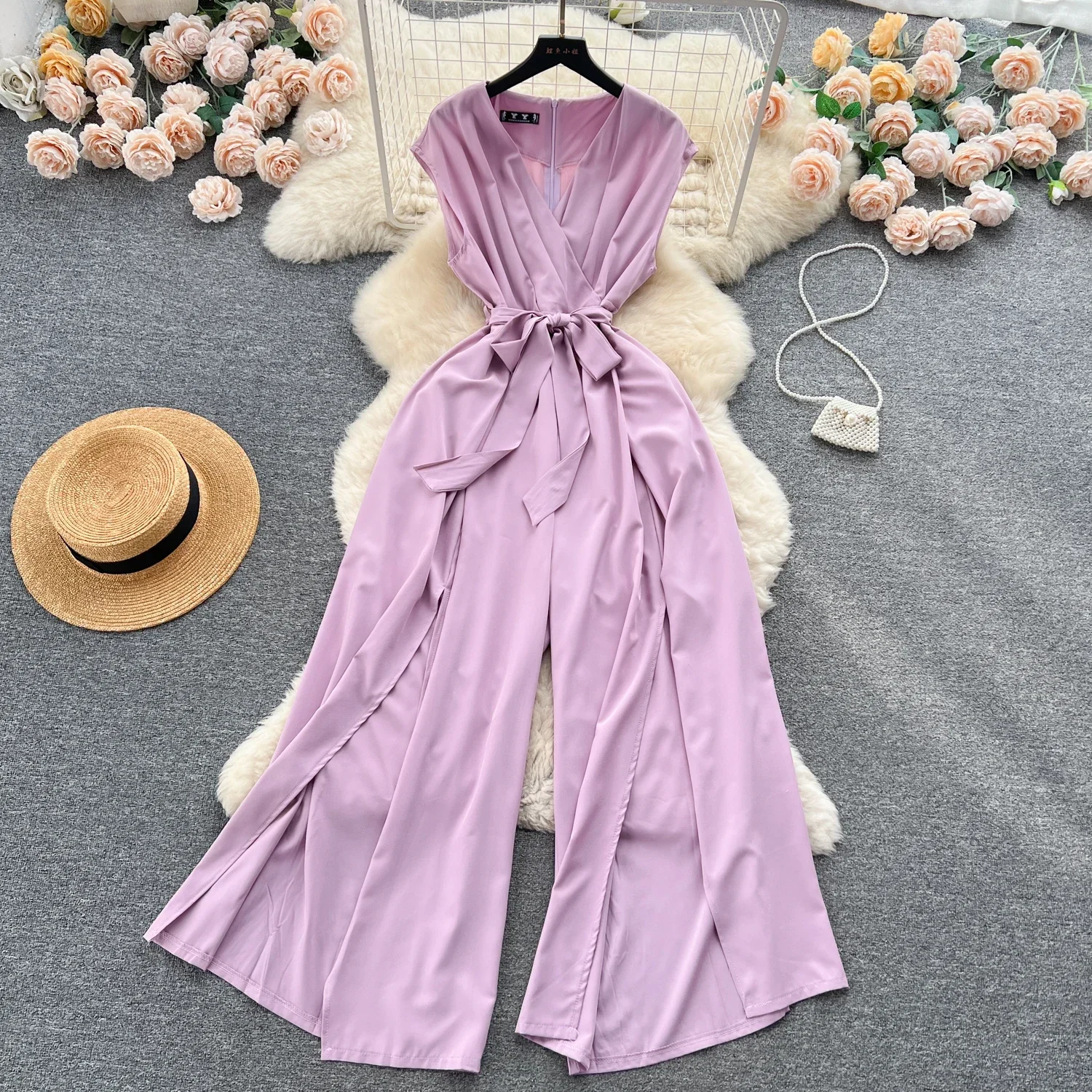 Emerald Elegance Cape Jumpsuit - Image 5