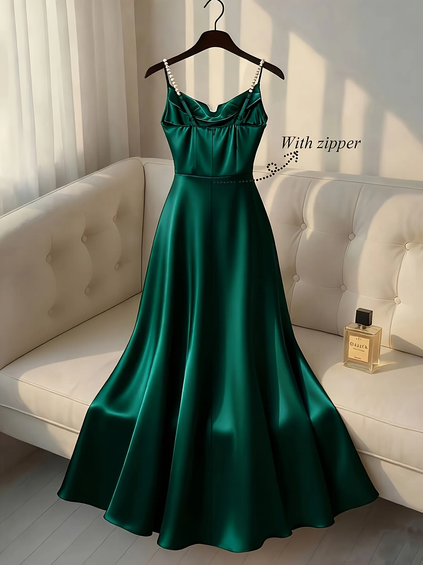 Emerald Pearl Elegance Gown - Image 2