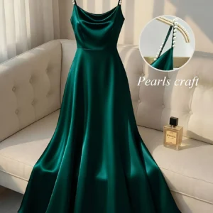 Emerald Pearl Elegance Gown
