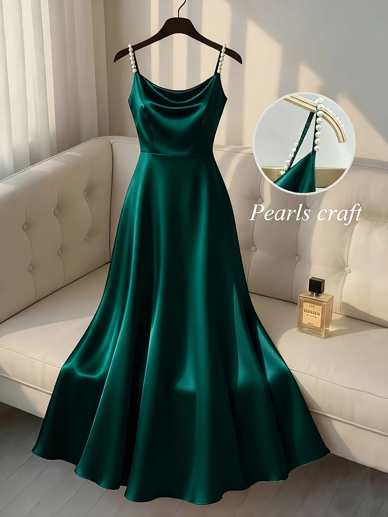 Emerald Pearl Elegance Gown