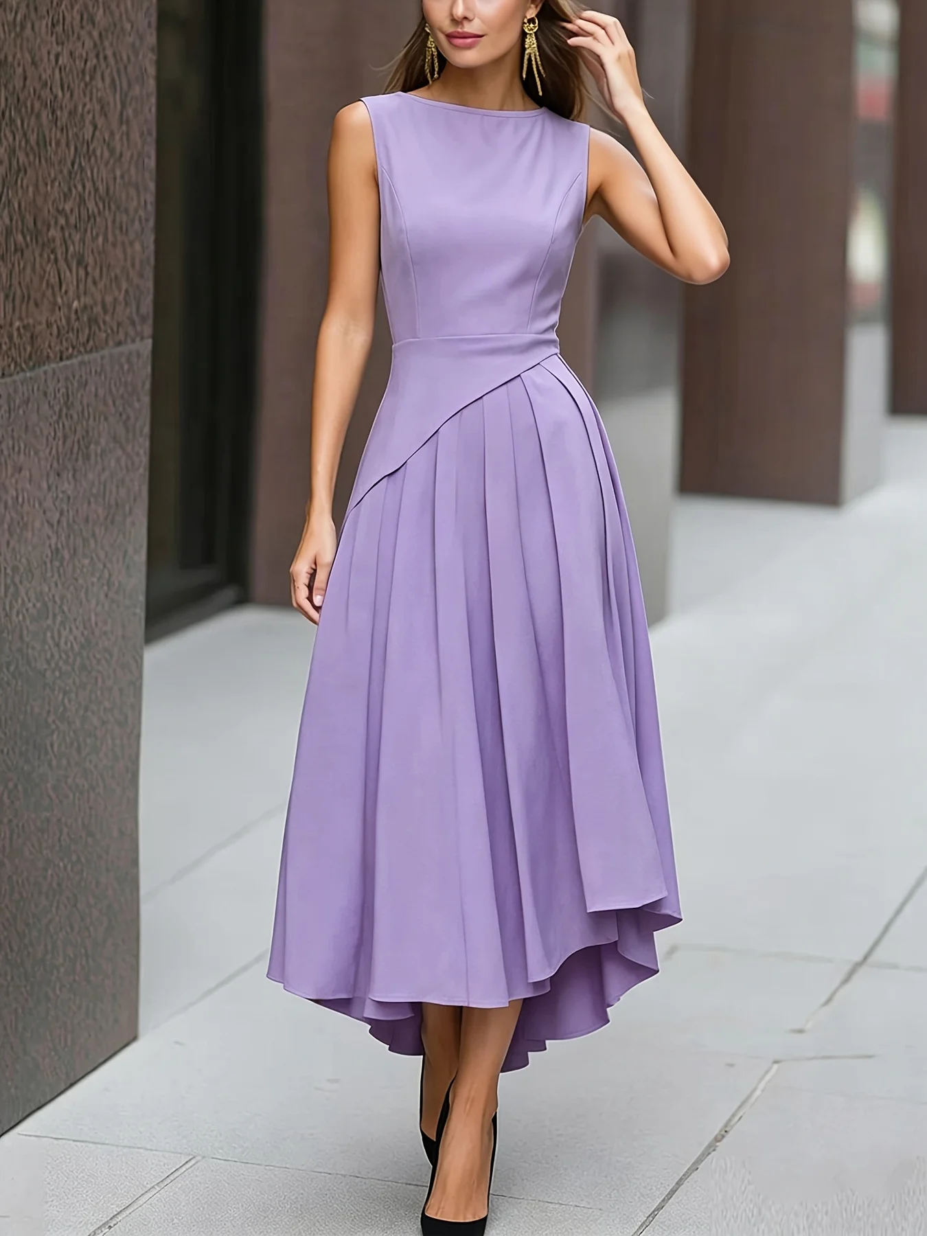 Midnight Grace Midi Dress - Image 9