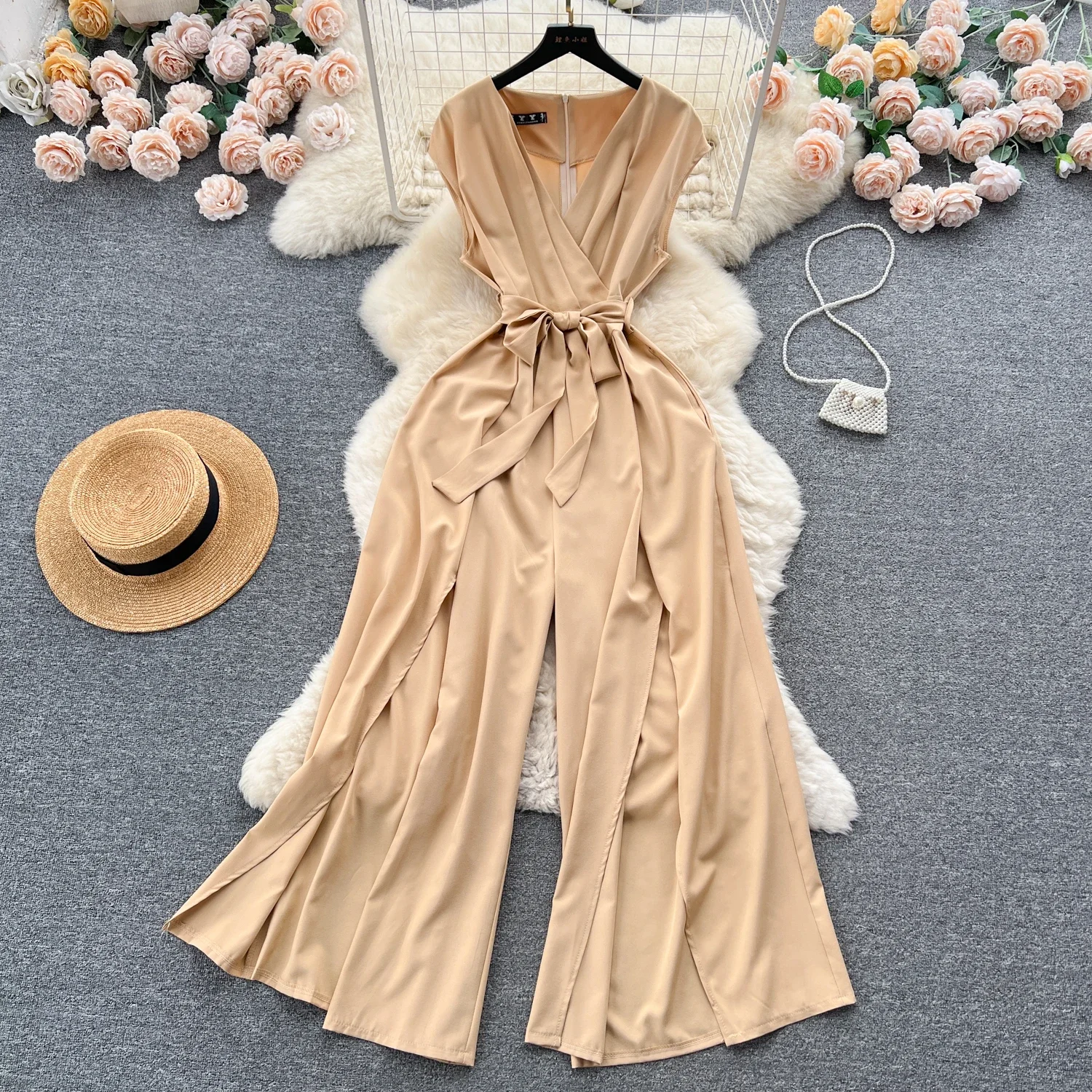 Emerald Elegance Cape Jumpsuit - Image 10