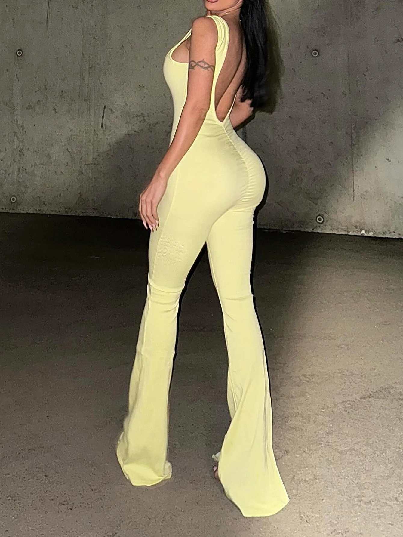 Golden Glow Flare Jumpsuit