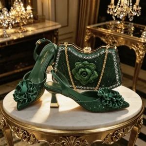 Emerald Royale Handbag & Heel Set